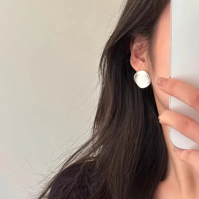 925 Sterling Silver Vintage Earrings For Women Round StringTrendy Earring Jewelry Prevent Allergy Party Accessories Gift