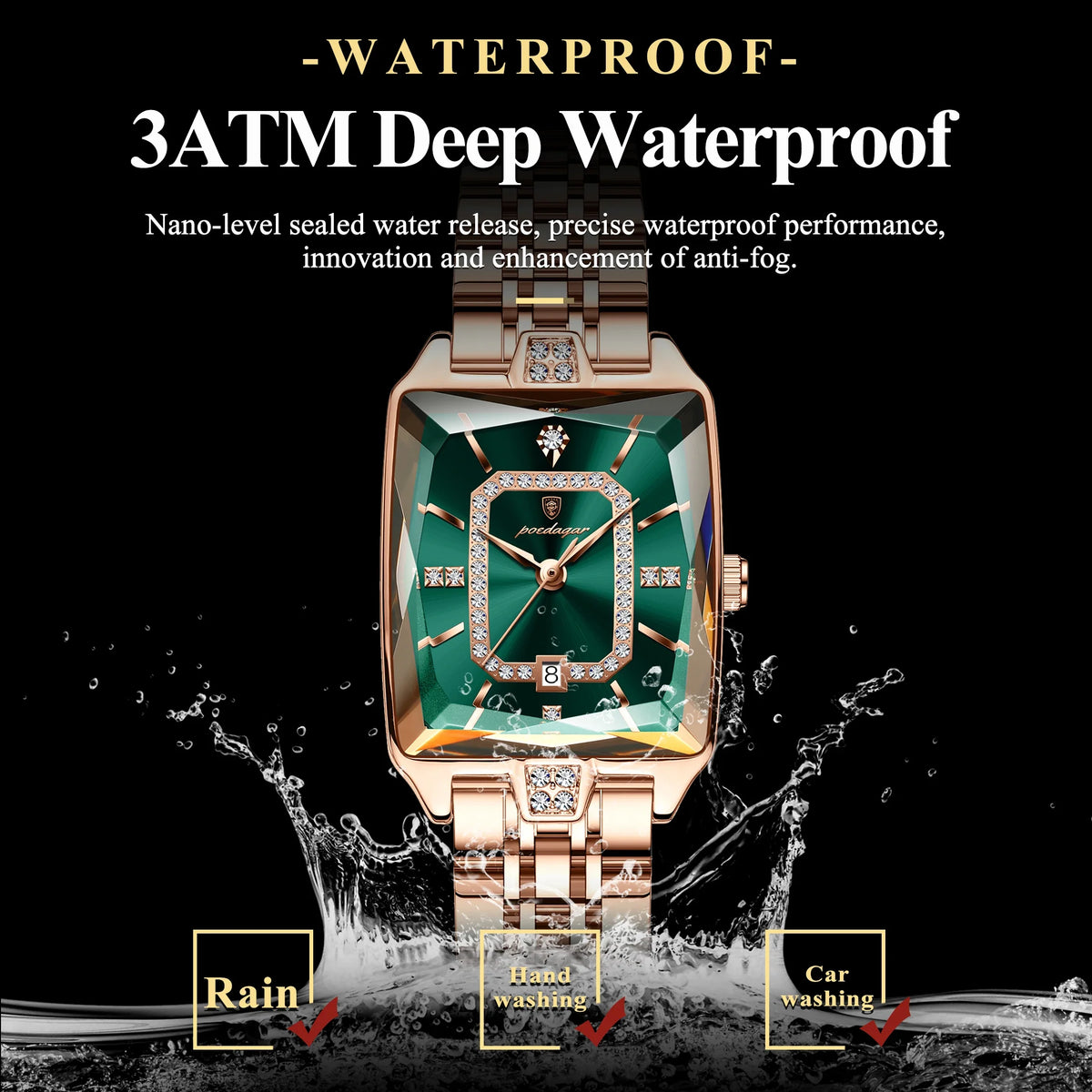 POEDAGAR Luxury Brand Ladies Wristwatch Waterproof Stainless Steel Date Women Watch Casual Fashion Quartz Women’s Watches Reloj
