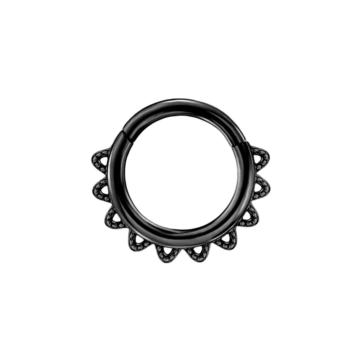 16G Vine Septum Nose Ring Piercing Hinged Clicker 316L Stainless Steel Daith Clicker Helix Cartilage Earring Chain BodyJewelry