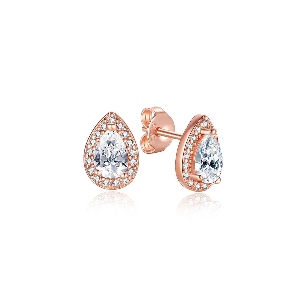 Original 925 Sterling Silver Earrings 2026 Stud Hoop Crystal Earings For Women Rose Gold Crown Heart Infinity Bee Earing Jewelry