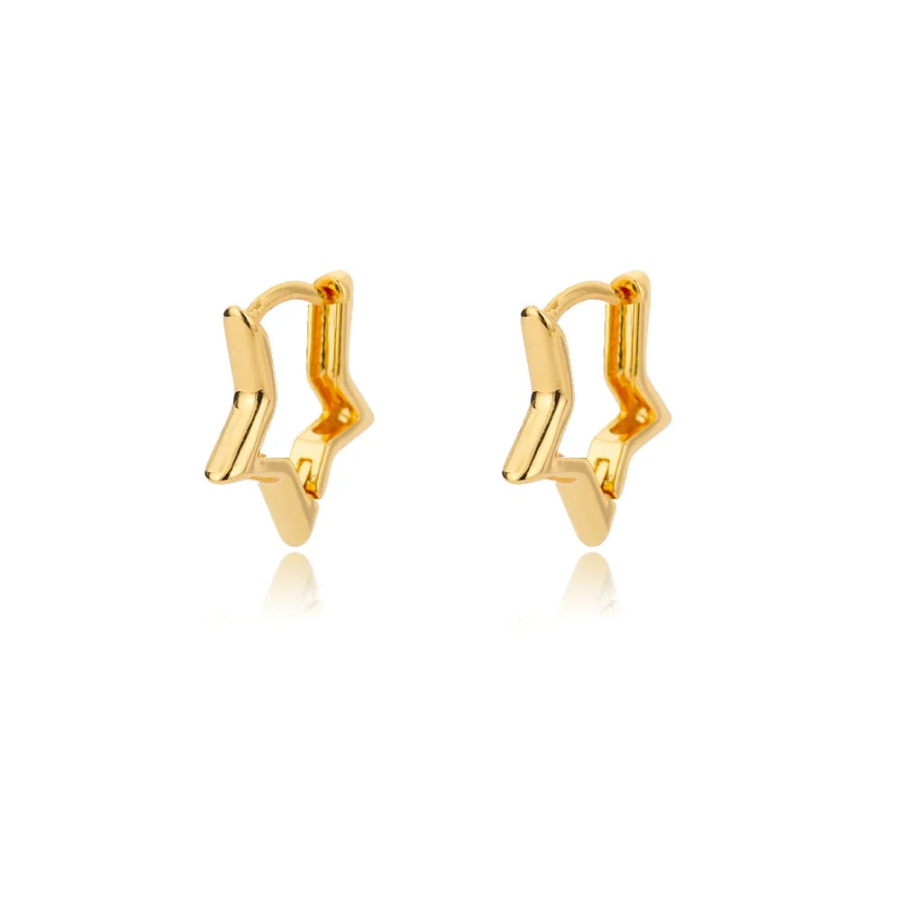 Zircon Star Pendientes Earrings for Women Girl Stainless Steel Gold Color Earring Y2k Wedding Aesthetic Jewelry aretes mujer