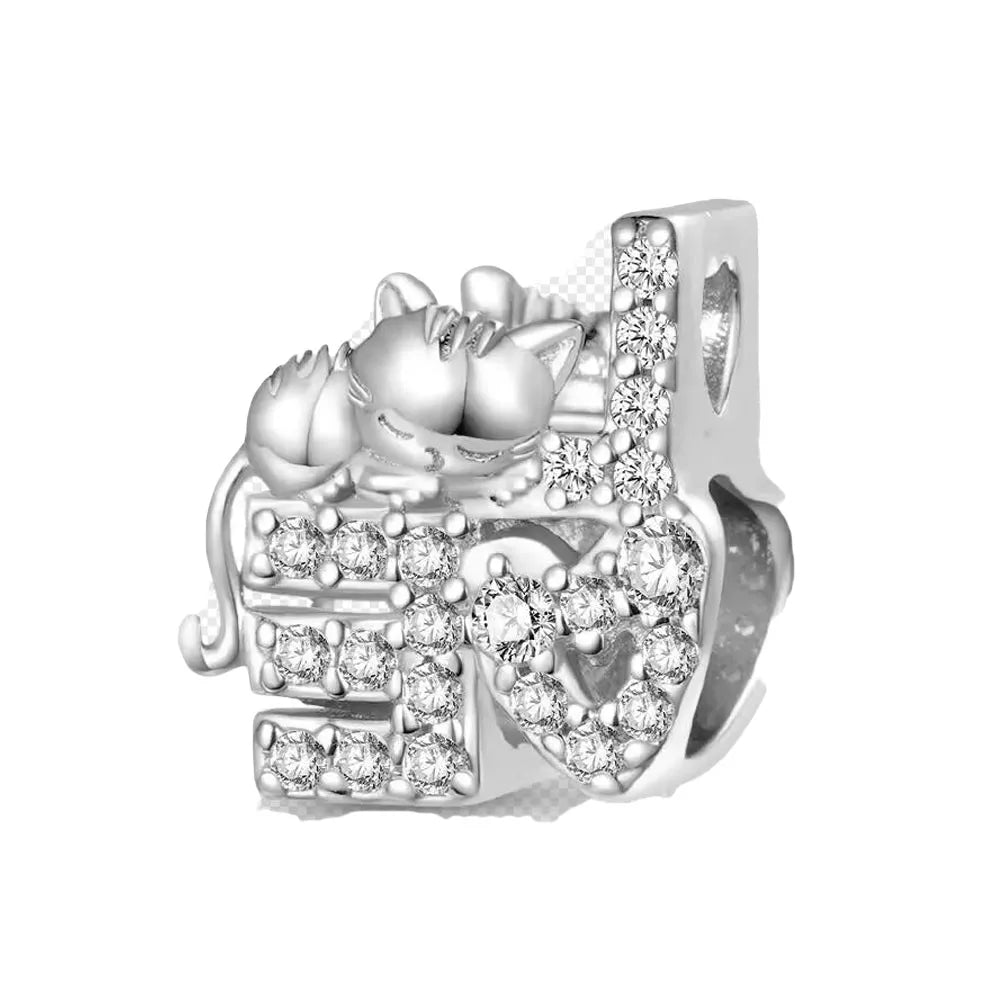 2026 925 Silver Flower, Butterfly, Highland Cow, Motorcycle Pendant Fit European Original Bracelet DIY Jewelry Exquisite Jewelry