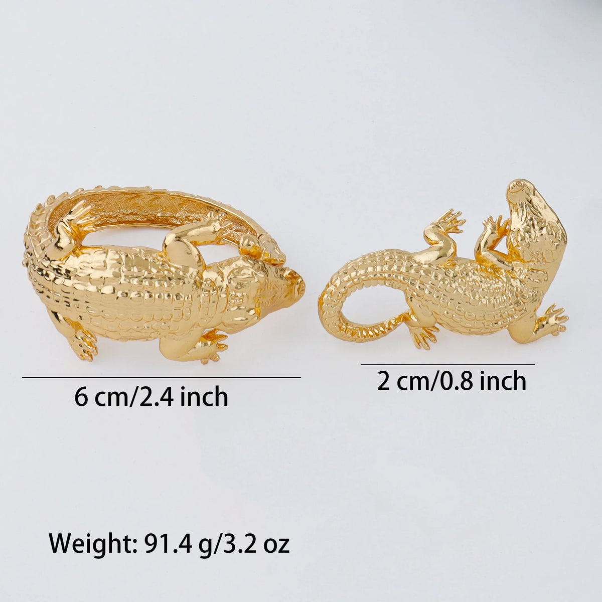 African Large Crocodile Jewelry Set for Women Lady Big Necklace Arab Gold Color Earrings Bracelet Bride Wife Anniversary Gift