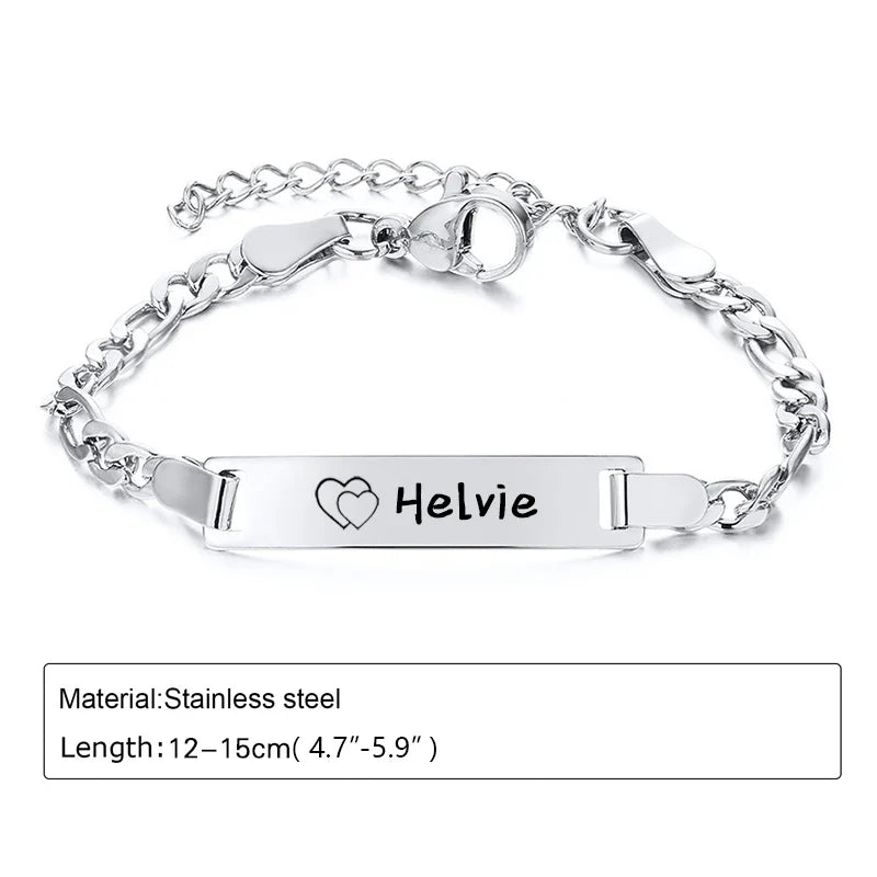 Personalized Baby Name Bracelet 14K Gold Plated Customized ID Bracelets for Girls Boys Custom Text Bracelet New Born Gift