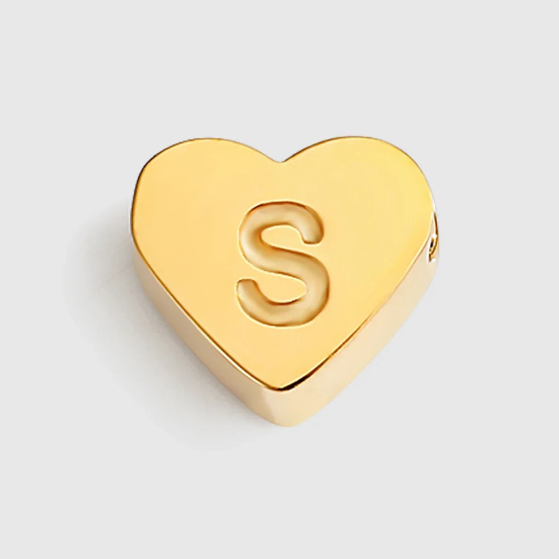 Initial Name Heart Shape Pendant For Necklaces 316L Stainless Steel Necklace for Women Bracelet Make Earrings Jewelry