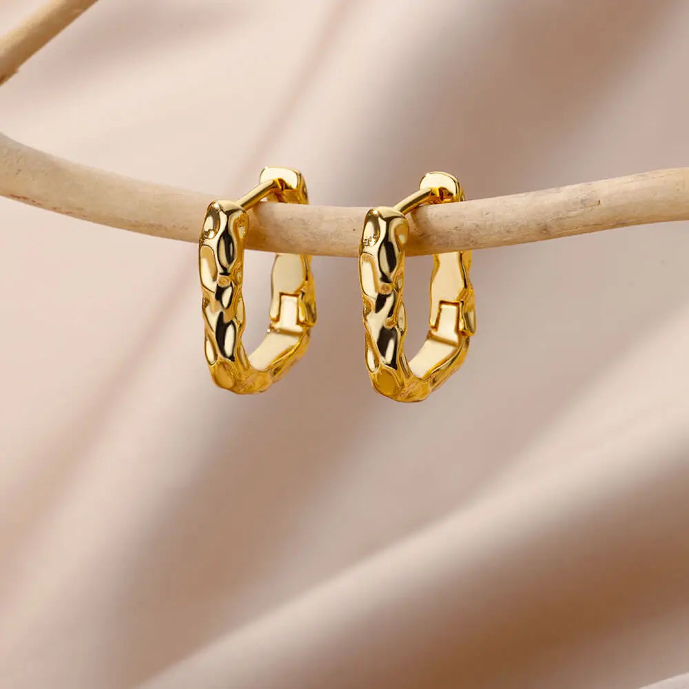 Stainless Steel Chain Earrings For Women Gold Color Geometric Chain Earring Female Fashion Party Wedding Jewelry Gift BFF