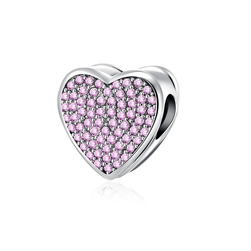 2026 Spring Pink Series Ballon Butterfly Flower Pendant Fit S925 European 925 Sterling Silver Bracelet Bangles Necklace