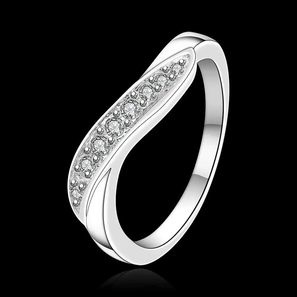 925 Sterling Silver Crystal Diamond Rings for Women Fashion Elegant Wedding Accessories Party Gifts Charms Fine Jewelry