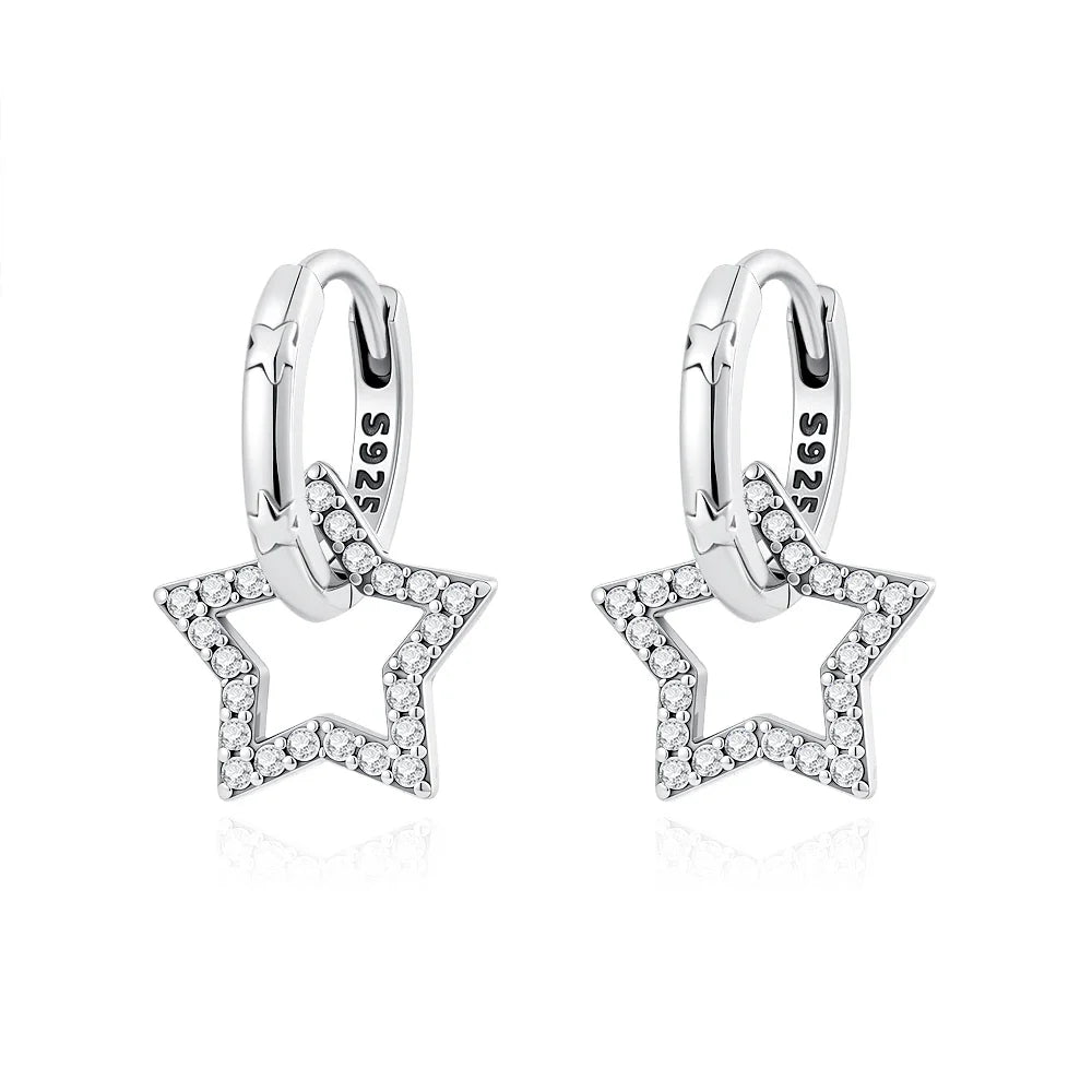 2026 New 925 Silver Elephant Cherry Blossom Butterfly Heart Earrings, a delicate choice for women's fashion jewelry