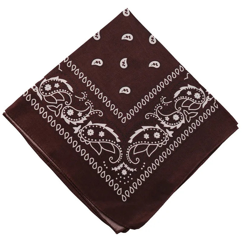 Hip Hop Women Bandana Scarf Girls Kids Punk Square Bandanas Headwear Fashion Bohemian Head Scarf Headbands Hair Accessories 2024