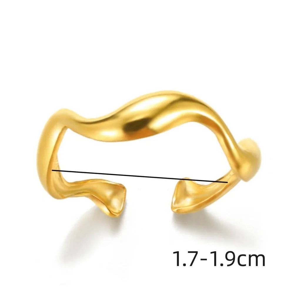 Stainless Steel Exaggerated Big Flower Rings For Women Gold Color Sunflower Finger Ring Female Fashion Aesthetic Jewelry Gift