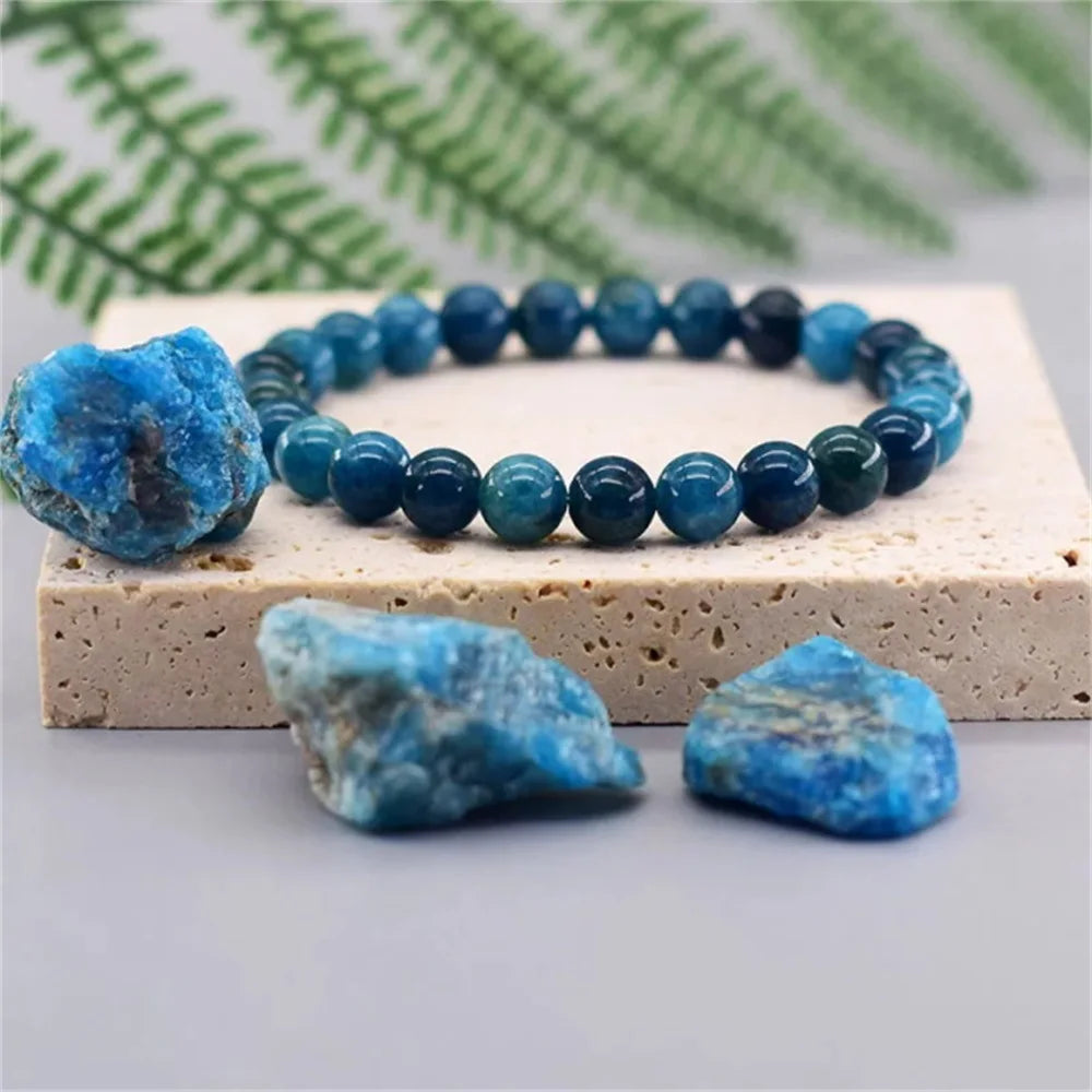 1pcs Apatite Style Bracelet Blue Tone Men And Women Bracelet Creative Trend Minimalist Style Bracelet Daily Accessories