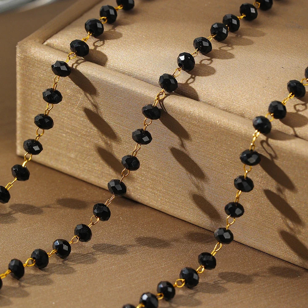 Stainless Steel Jewelry Set Simple Atmospheric Black Imitation Pearl Design Jewelry Set For Women Jewelry Exquisite Party Favors