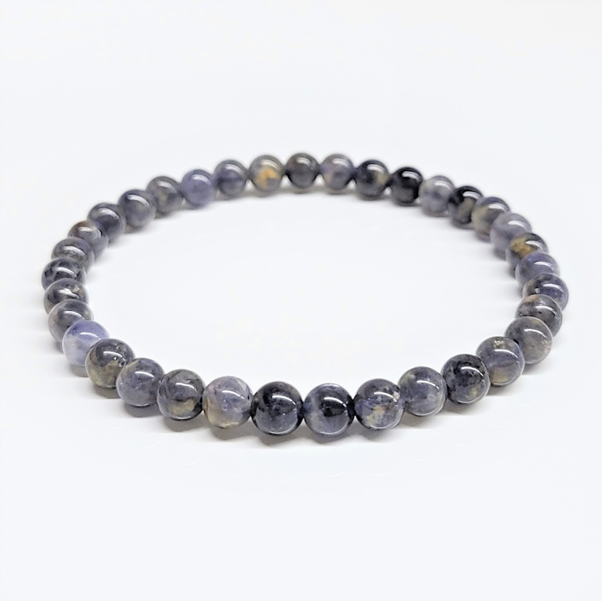Iolite Round Bead Bracelet