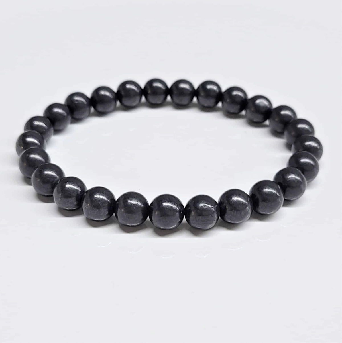 Shungite Round Bead Bracelet - Stone of Purification & Protection