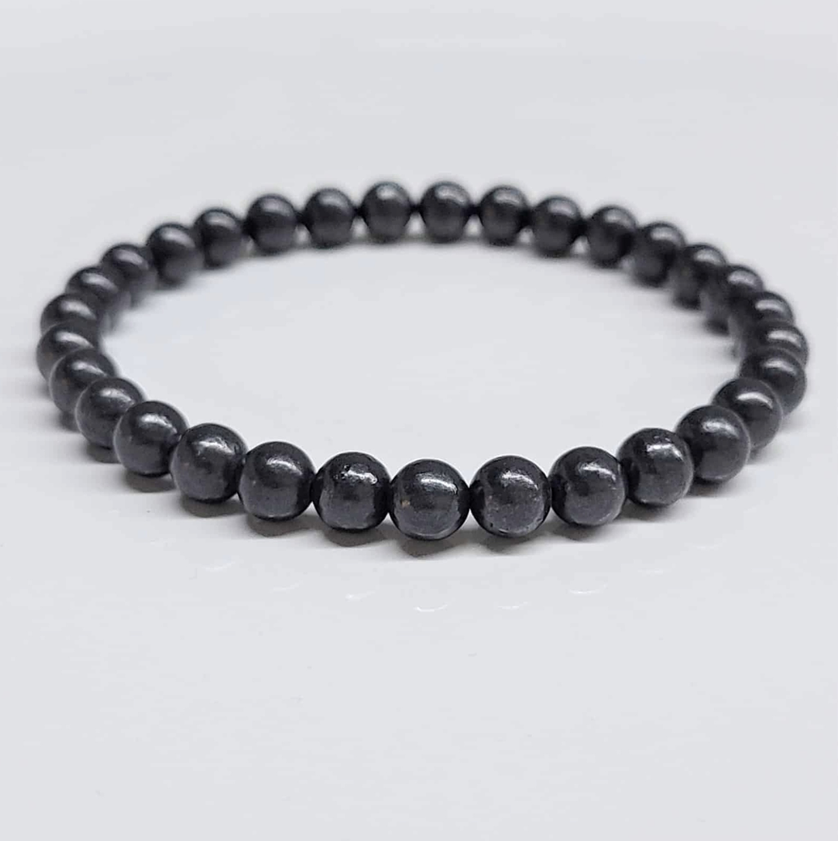 Shungite Round Bead Bracelet - Stone of Purification & Protection