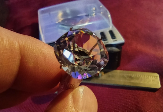 * Pristine 12ct+ GIA Certified Strass Gemstone D IF Very Rare Diamond Simulant *