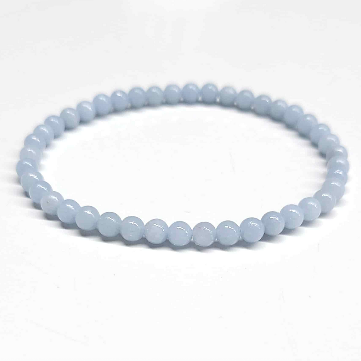 Angelite Round Bead Bracelet - Divine Communication