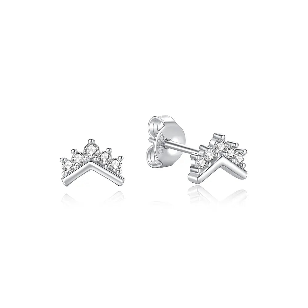 Original 925 Sterling Silver Earrings 2026 Stud Hoop Crystal Earings For Women Rose Gold Crown Heart Infinity Bee Earing Jewelry