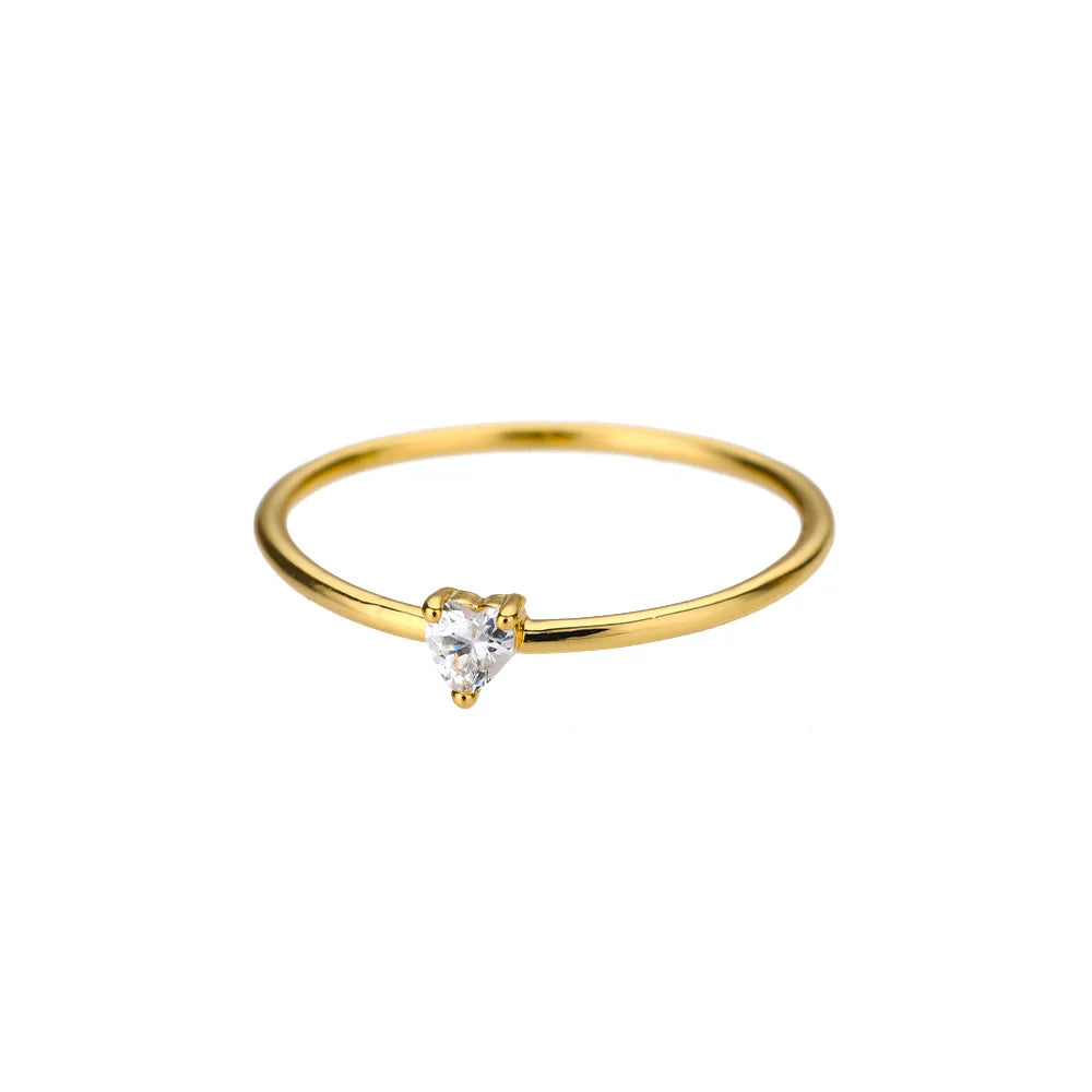Green Zircon Evil Eye Rings For Women Stainless Steel Gold Color Geometric Open Ring New Wedding Waterproof Fashion Jewelry Gift