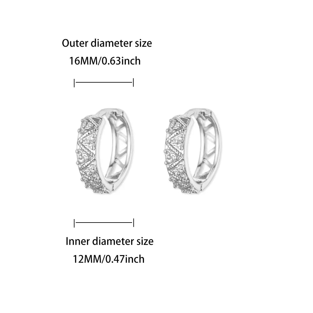 Luxury Zircon Hoop Earrings for Women Gold Color Stainless Steel Butterfly Heart Snake Earring Fashion Party Wedding Jewelry Gif