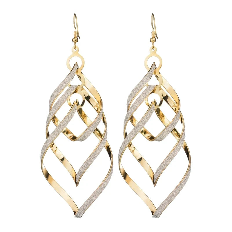Floating Earrings Valentine's Day Love Pendant Earrings Elegant Long Women's Floating Hook Earrings Exaggerated Metal Pendant
