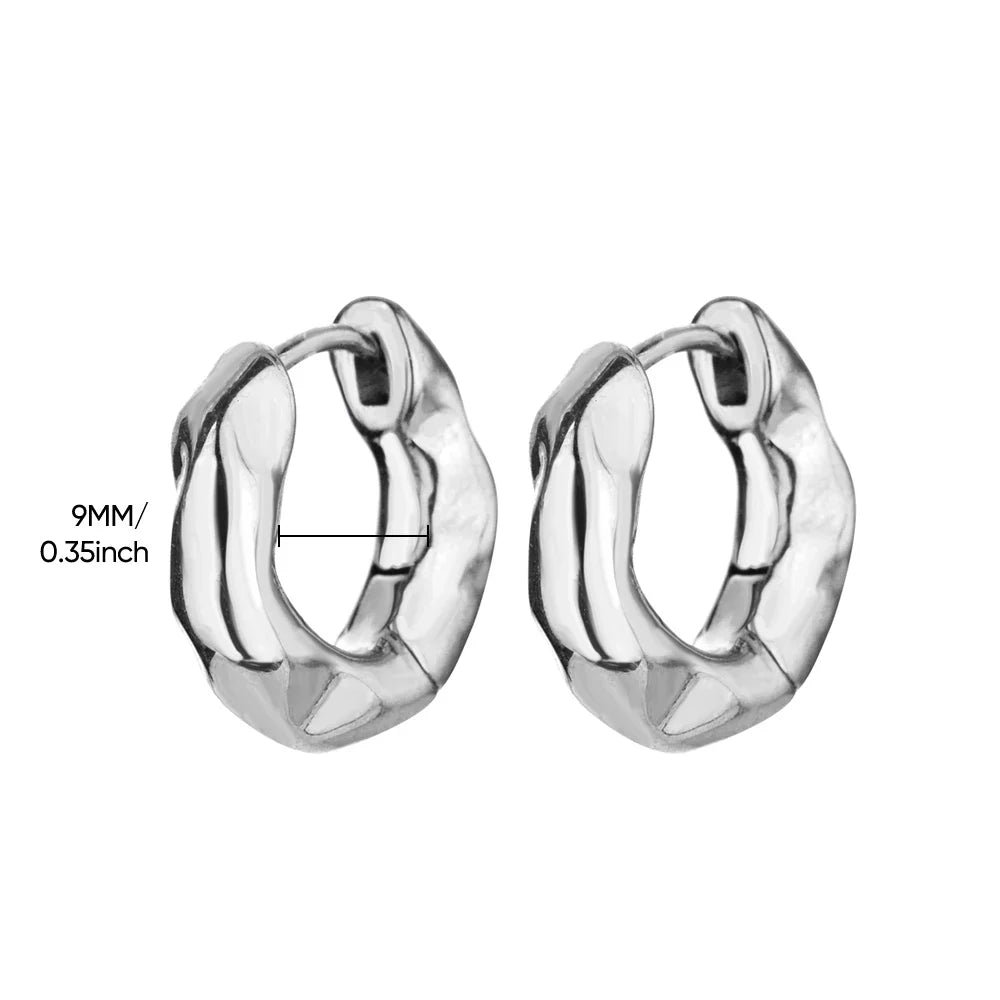 Stainless Steel Pendientes Earrings for Women Gold Color New In Geometric Small Hoop Earrings 2024 Trend Wedding Jewelry Gift