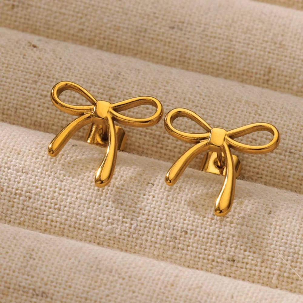 Geometric Flower Stainless Steel Earrings Women Sweet Sunflower Star Gold Color Ear Piercing Jewelry Wedding Accessories Gifts