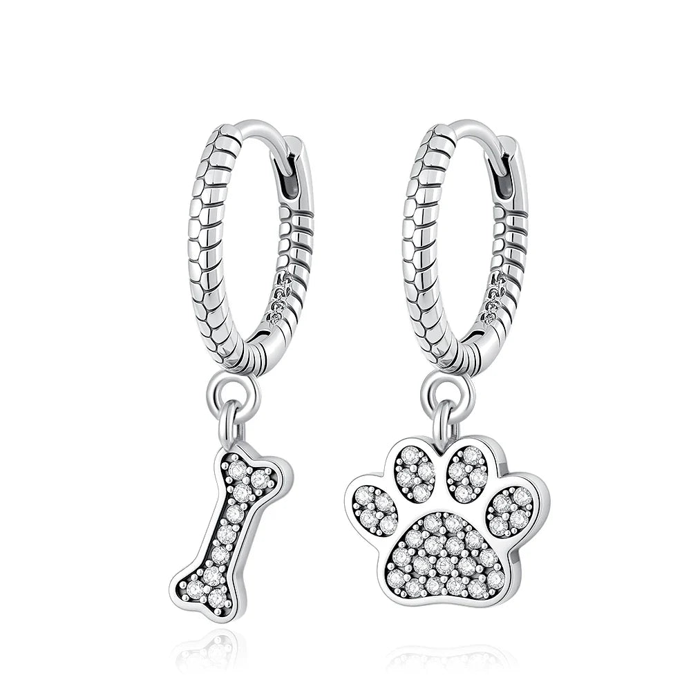 2026 New 925 Silver Elephant Cherry Blossom Butterfly Heart Earrings, a delicate choice for women's fashion jewelry