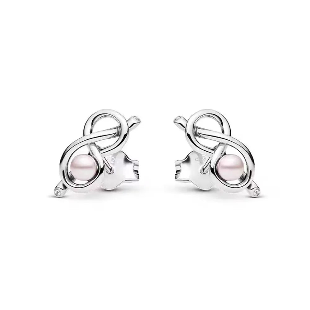 2026 New 925 Silver Elephant Cherry Blossom Butterfly Heart Earrings, a delicate choice for women's fashion jewelry
