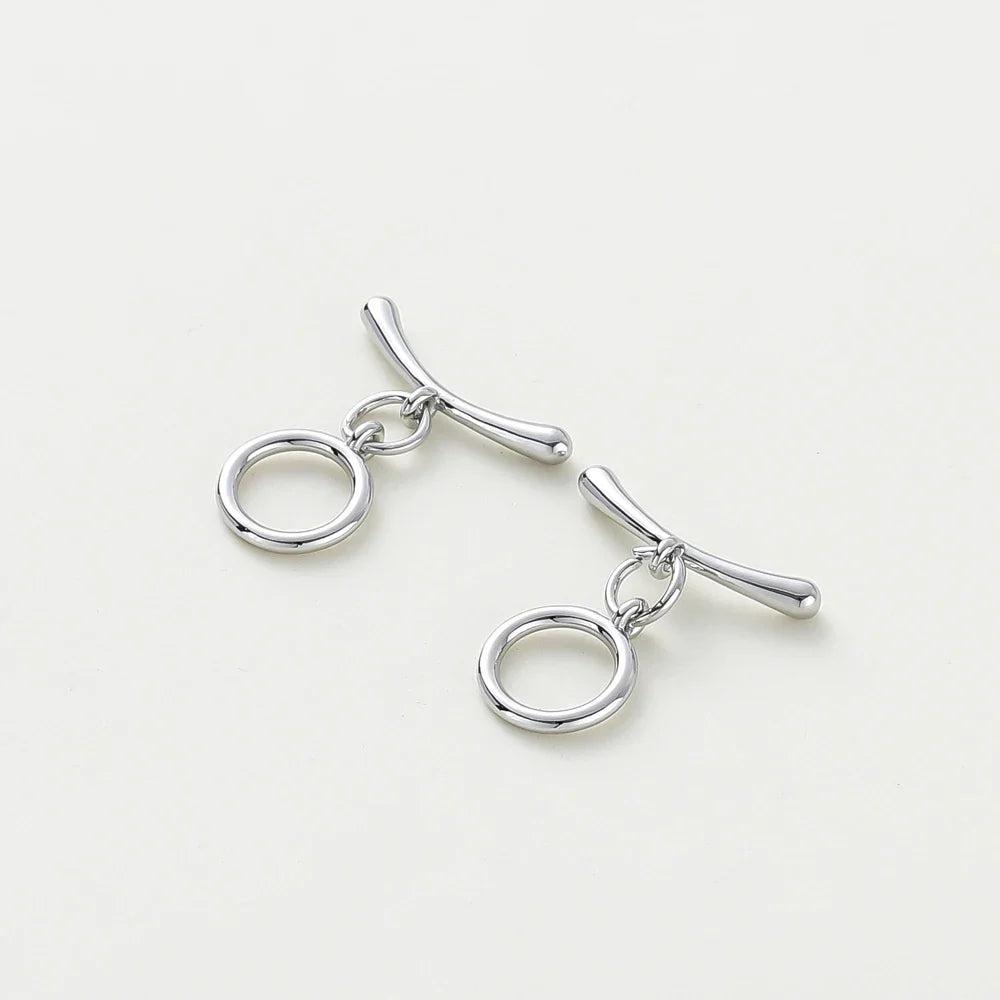 4 Sets 14K/18K Gold Color Plated Brass O Toggle Clasps Connector for DIY Bracelet Necklace Jewelry Making Findings Accessories
