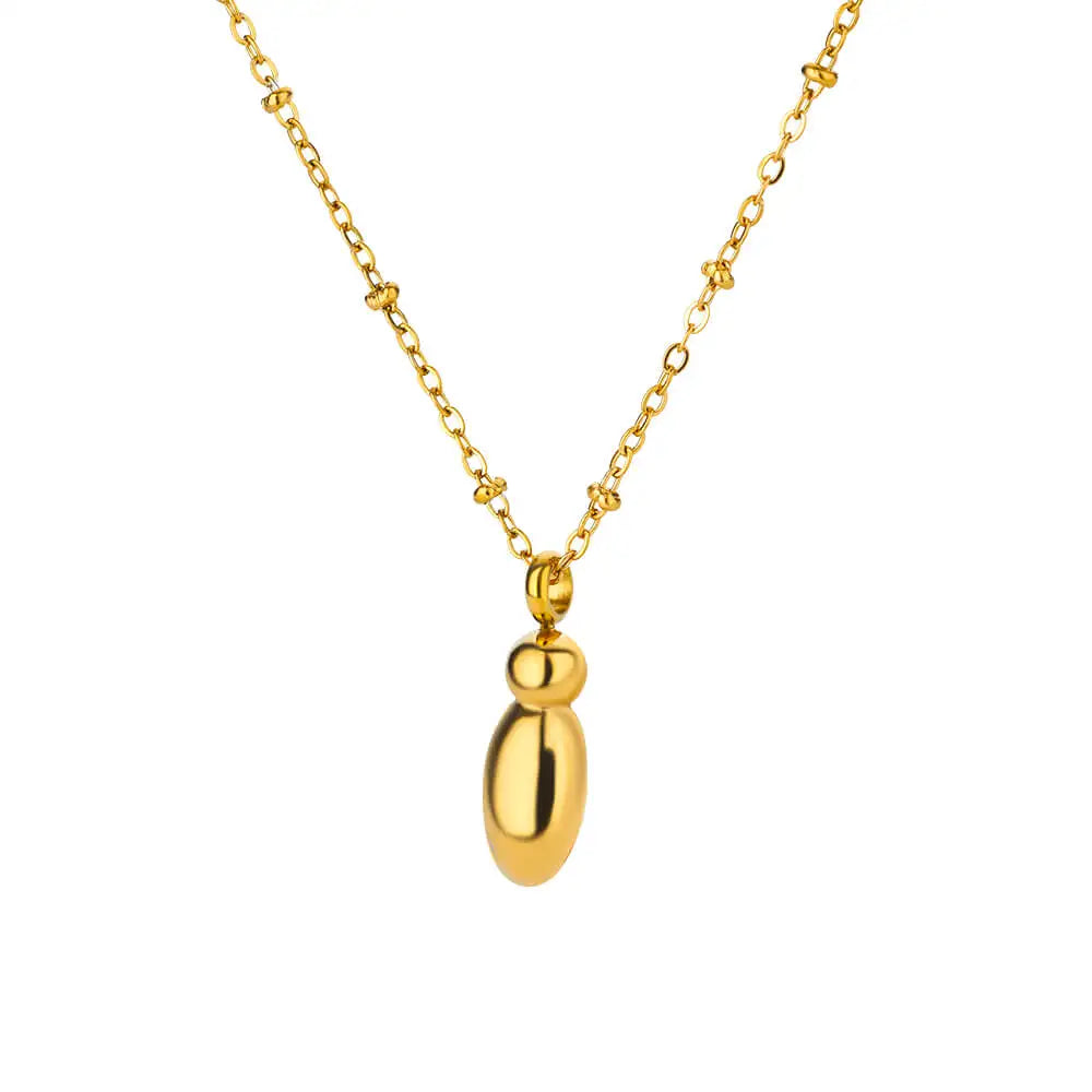 Vintage Initial Letter Necklaces For Women Stainless Steel Chain Collar Pendant Necklace 2024 New Wedding Couple Jewelry Gift