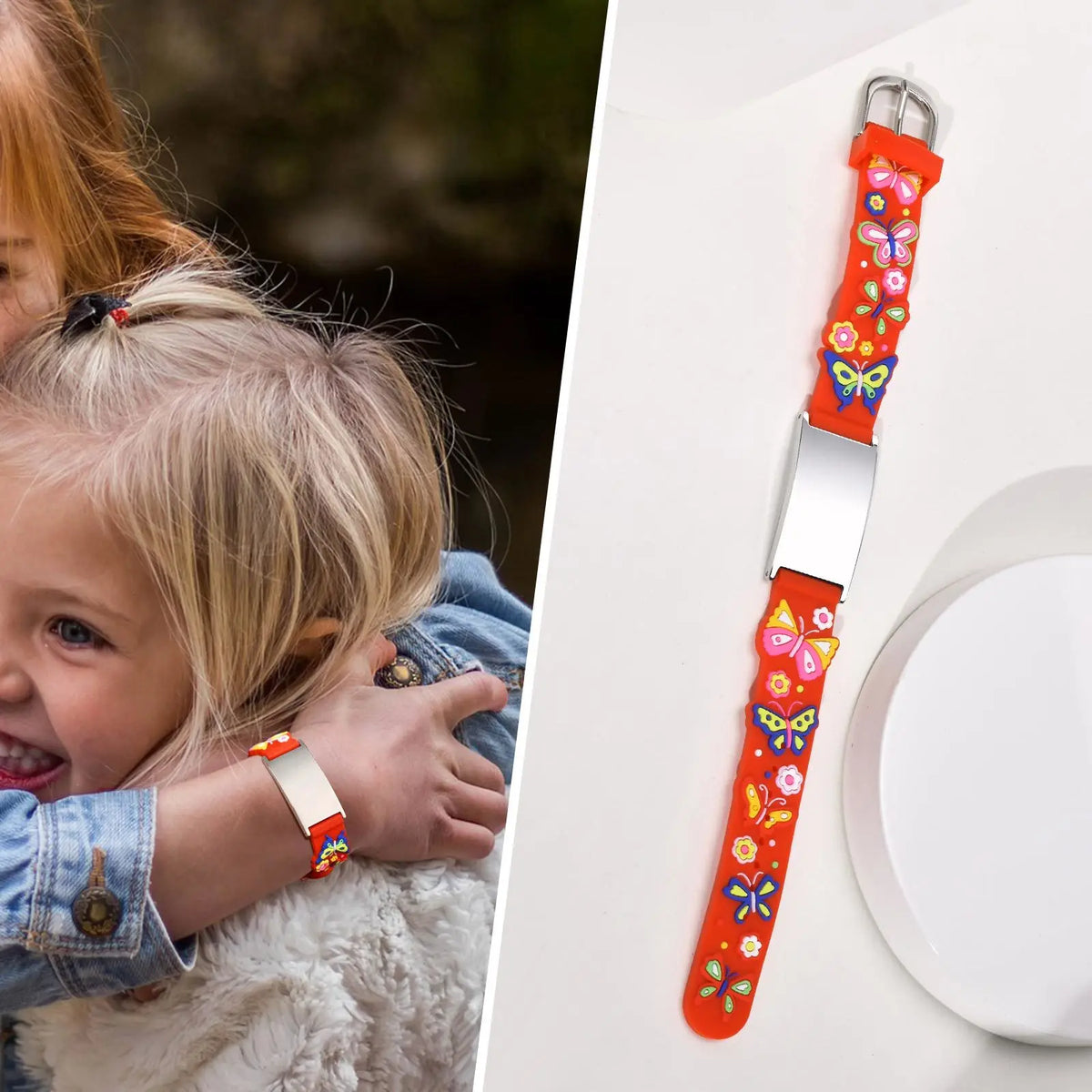 Customzied Personalized ID Bracelet for Little Girls Boys, Silicone Bracelet Adjustable, Engrave Quotes Inspirational Gift