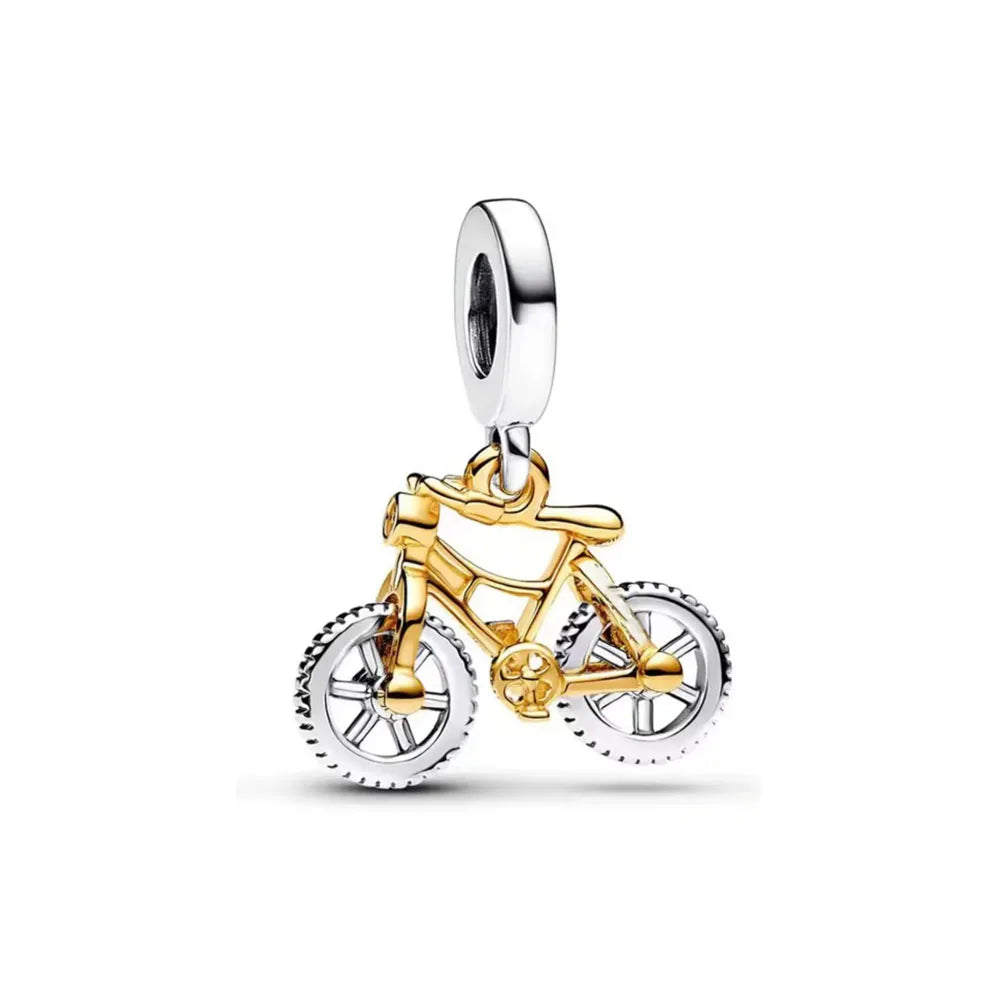 2026 New S925 Silver Hollow Elephant Monkey Car Pendant Fit Original Bracelet DIY Accessories Women's Charm Jewelry Gifts