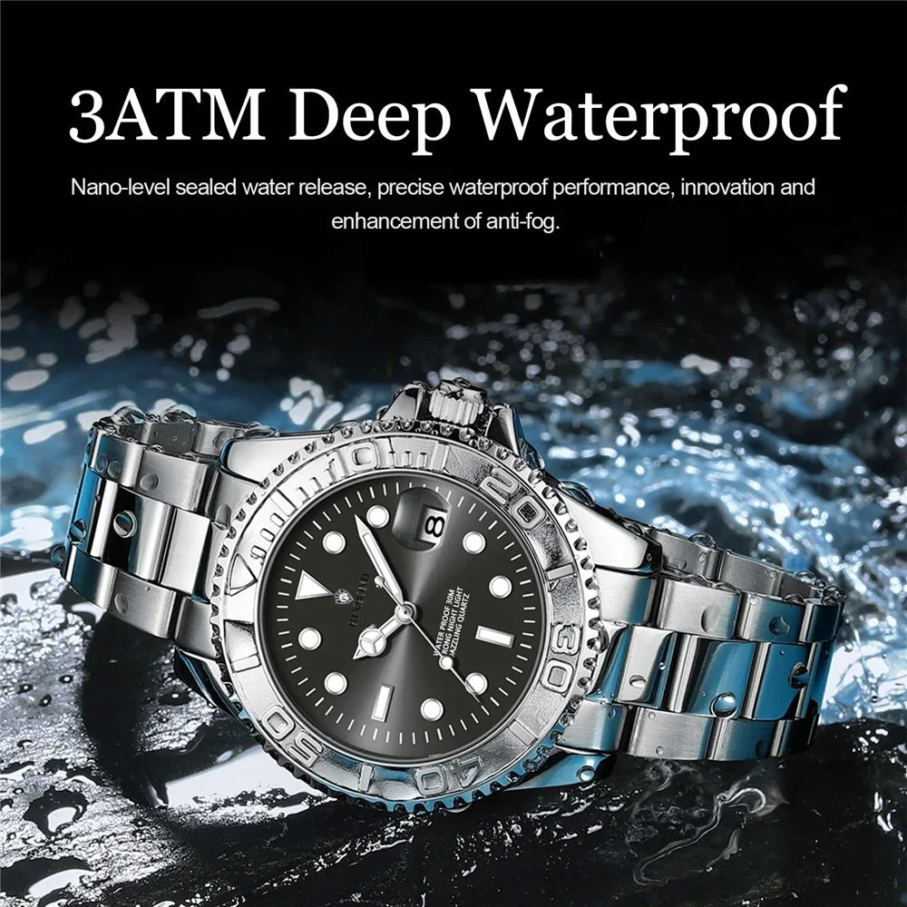 New Automatic Watch Mens Sports Bezel Gray Digital Luxury Watches For Man Fashion Quartz Wristwatches Gifts Men Tudo Por 1 Real