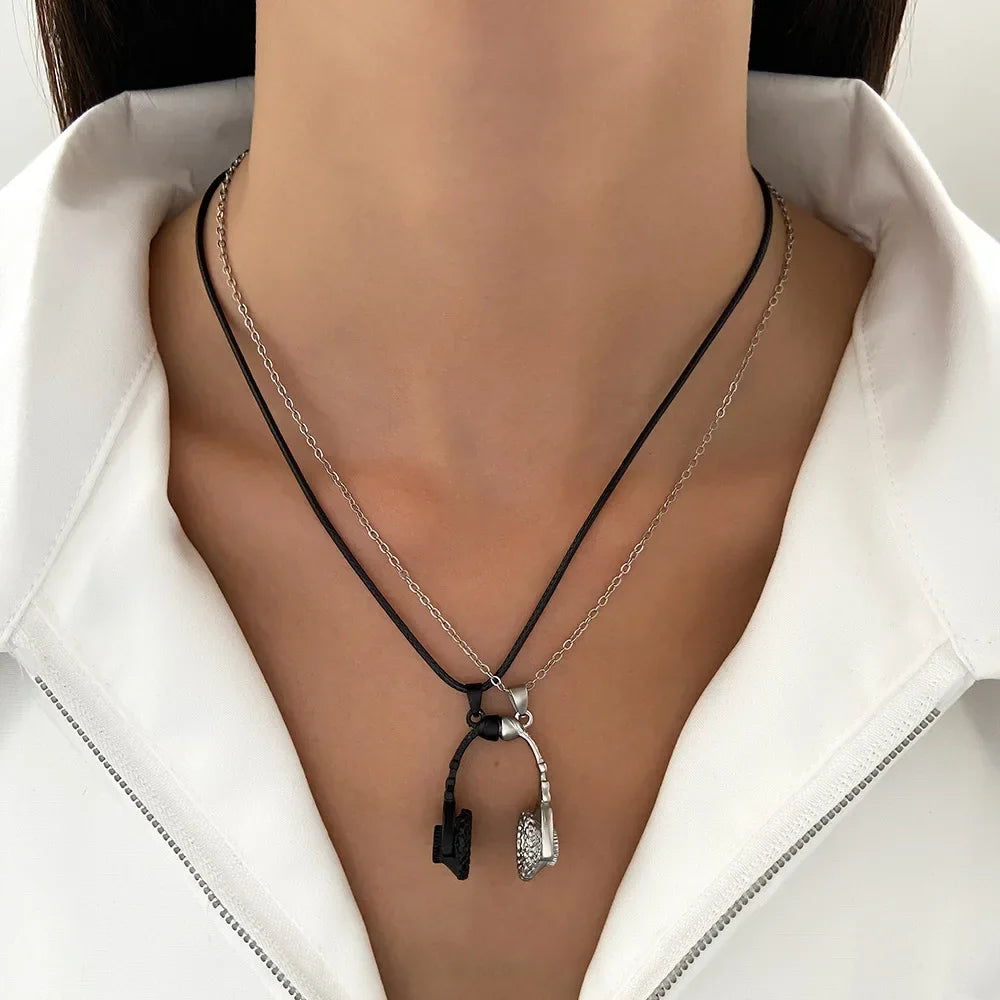 New Fashion Simple Silver Color Love Heart Pendant Necklace Charm Chain Collares Necklace for Women Party Jewelry Daily Wear