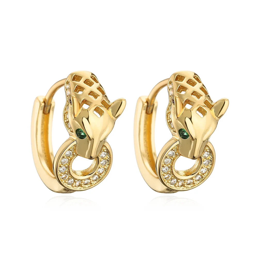 NEWBUY Fashion Gold Color Animal Dangle Earrings For Women Unique Design Leopard Earring Statement Female Party Jewelry