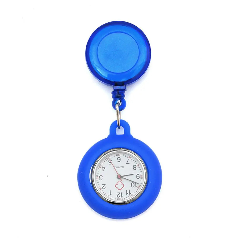 1PC New Retractable Nurse Watch Clip-on Fob Watch Doctor Medical Hanging Brooch Pin Quartz Clock Doctor Nurse Gifts