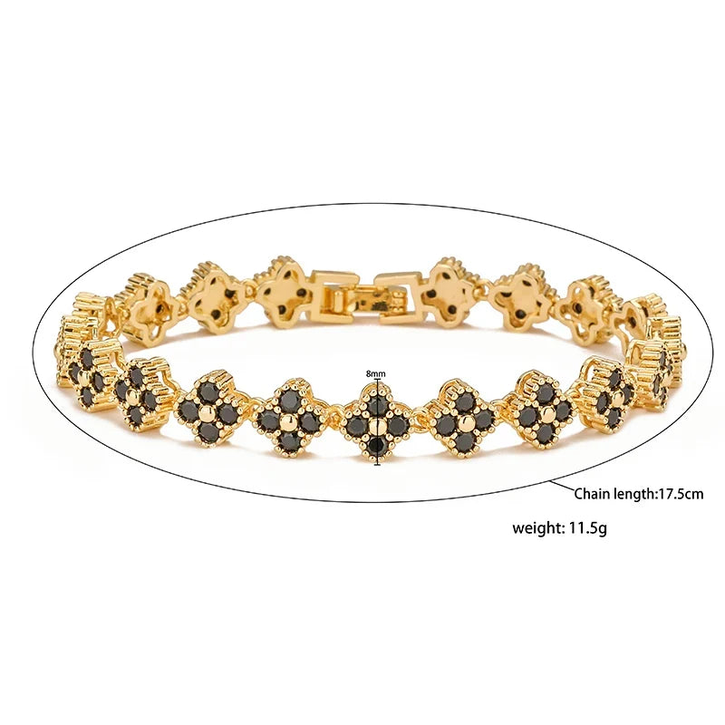 HECHENG,18k Gold Plated Cover Jewelry Party Gift Retro White Cubic Zirconia Fashion Jewelry Bij