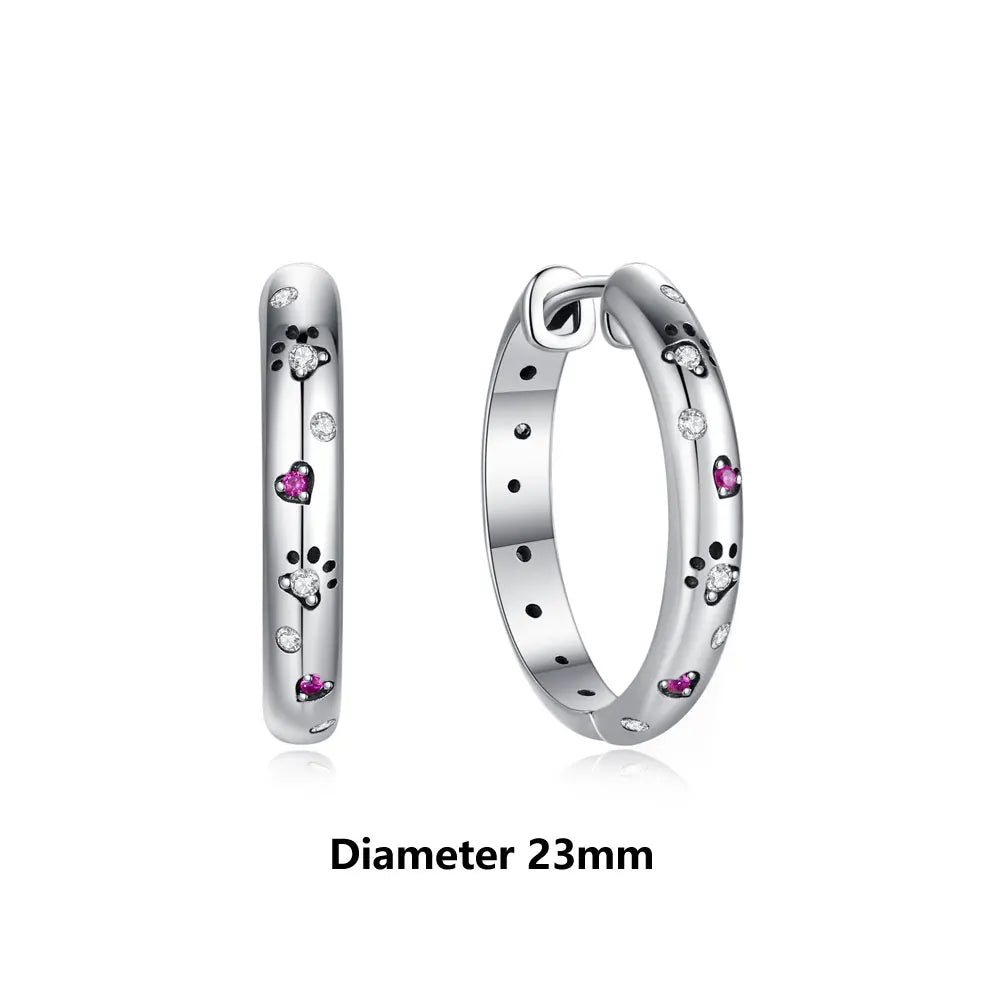 Original 925 Sterling Silver Earrings 2026 Stud Hoop Crystal Earings For Women Rose Gold Crown Heart Infinity Bee Earing Jewelry