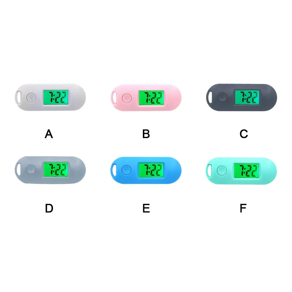 Keychain Pocket Watch Wide Application Compact And Portable Luminous Function Mini Digital Watch white