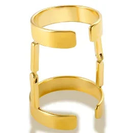 Wholesale High End Waterproof Three-dimensional M Letter Hollow Stainless Steel Finger Ring Trendy for Women Personalize Jewelry
