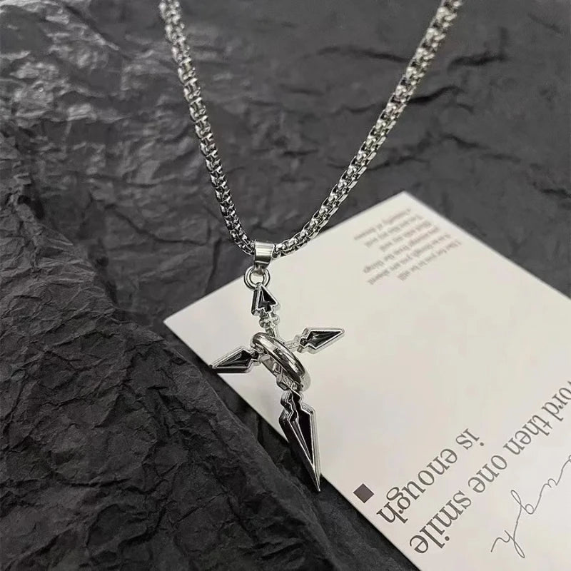 Cross Pendant Men's Necklace Men's Fashion Brand Chain Accessories Men's Fashion Hoodie Pendant Titanium Steel Chain