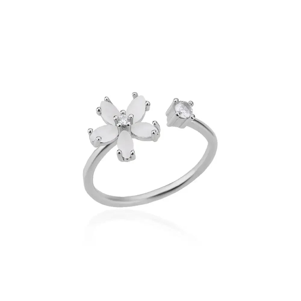 Luxury Zircon Butterfly Flower Rings for Women Stainless Steel Gold Color Cheap Ring Fashion Wedding Couple y2k Jewelry anillos