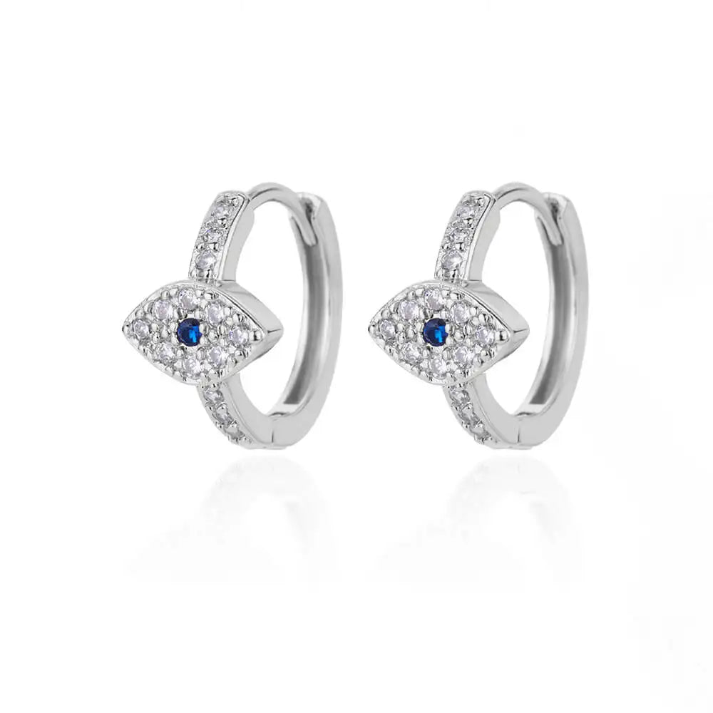 Zircon Evil Eye Earrings For Women Stainless Steel Gold Color Pendientes Piercing Earring Goth 2024 New In Jewelry aretes mujer
