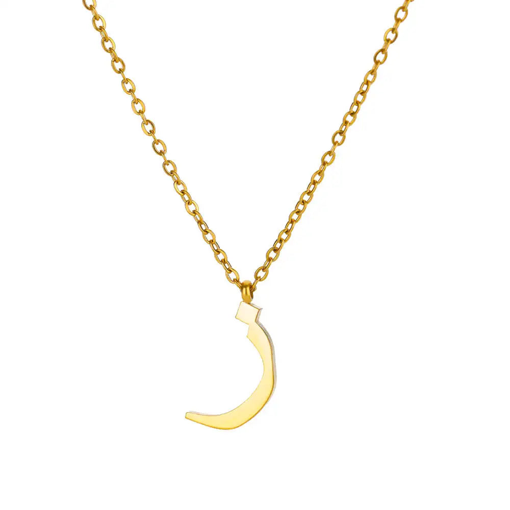 Arabic Letter Name Necklaces For Women Stainless Steel Alphabet Pendant Chain Choker Collar Femme Wedding Aesthetic Jewelry Bff