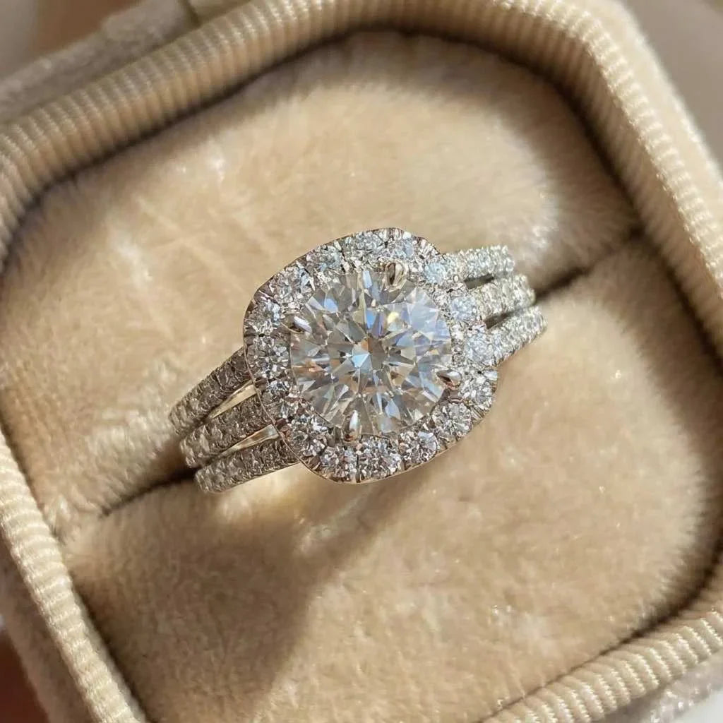 925 Sterling Silver Sparkling Full Zircon Square Geometry Rings for Women Gift Party High Quality stylish Jewelry Hot Sales