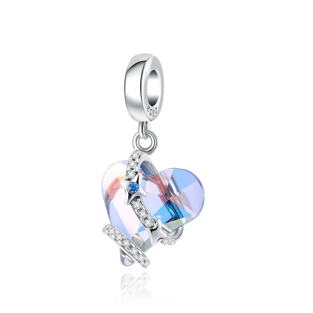 2026 925 Silver Flower, Butterfly, Highland Cow, Motorcycle Pendant Fit European Original Bracelet DIY Jewelry Exquisite Jewelry