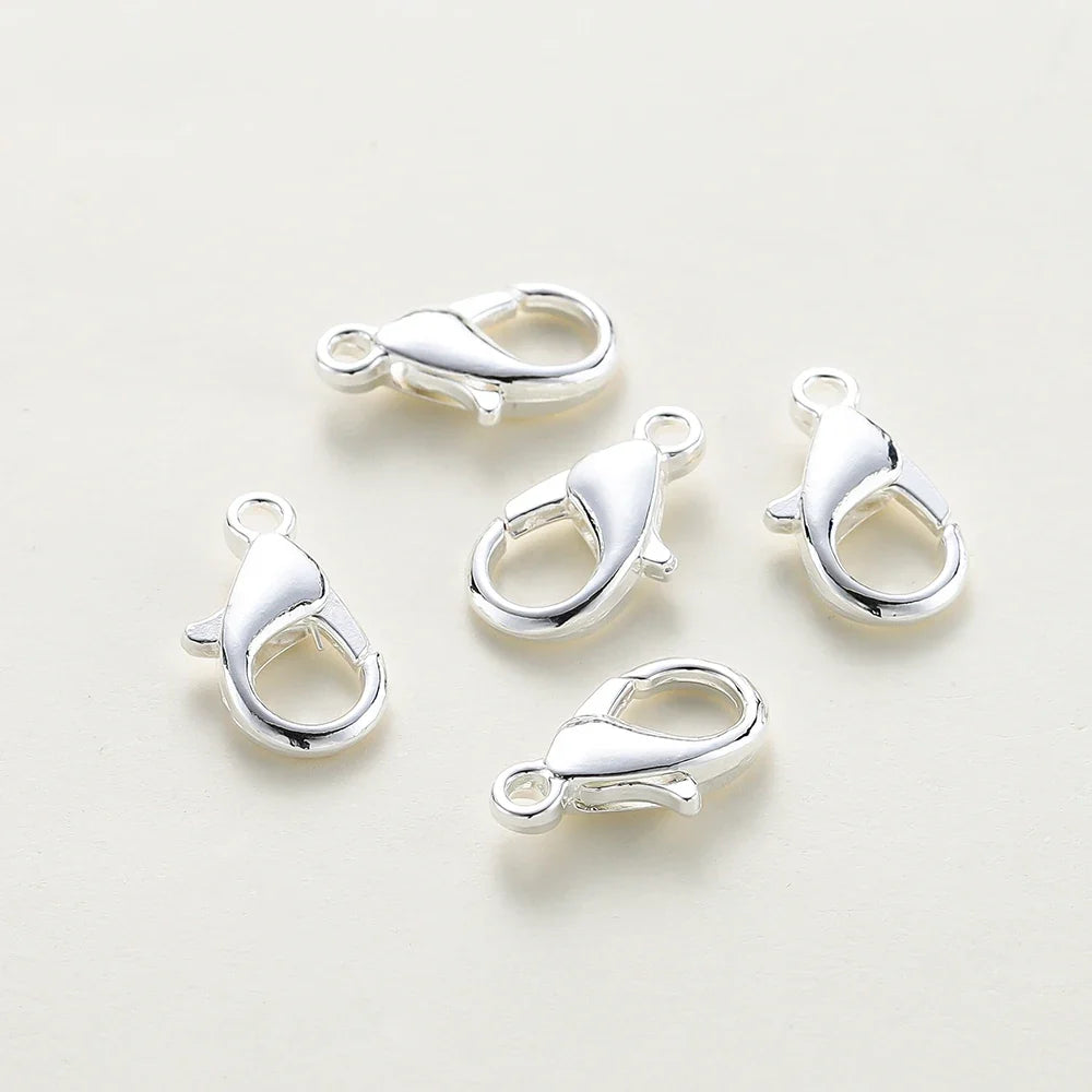 10pcs/lot 14K 18K Gold Plated Necklace Extender Chain Lobster Clasps Jump Ring Connectors Clips For DIY Jewelry Bag Craft Making