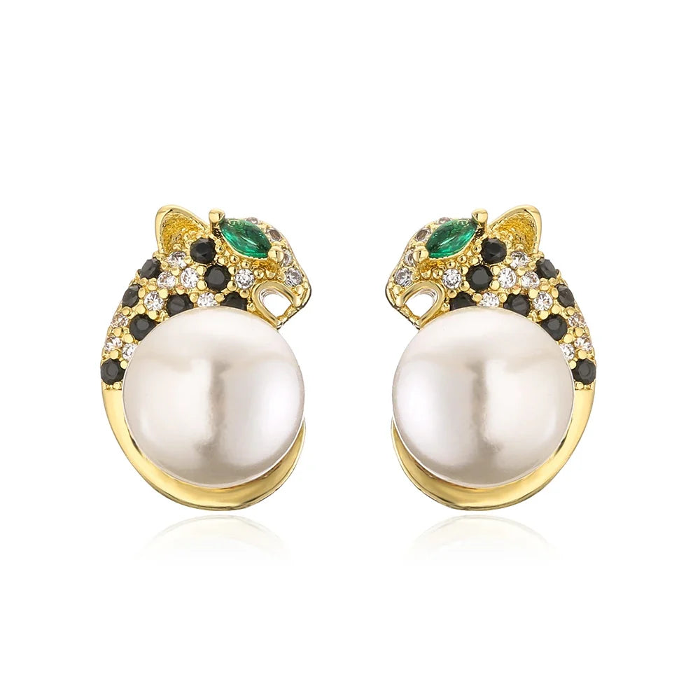 NEWBUY Fashion Gold Color Animal Dangle Earrings For Women Unique Design Leopard Earring Statement Female Party Jewelry